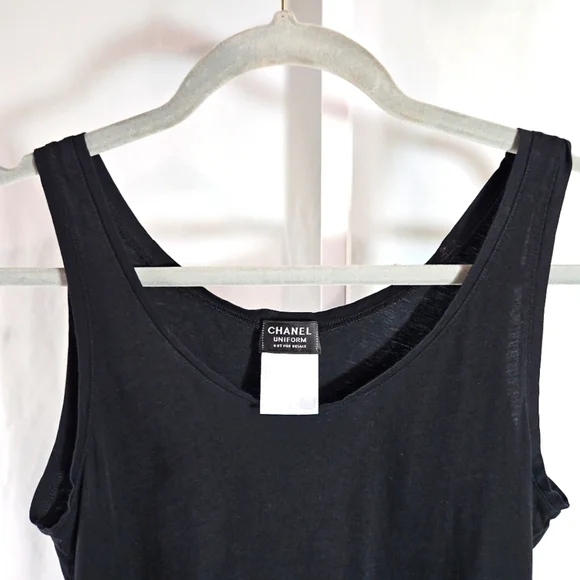 Chanel Uniform Black Tank Top Sz M - Picture 3 of 8